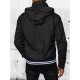 Vīriešu melna jaka ar kapuci Nemor TX4378