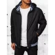 Vīriešu melna jaka ar kapuci Nemor TX4378