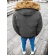 Bomber stila tumši pelēka vīriešu jaka Lemor JS/201901
