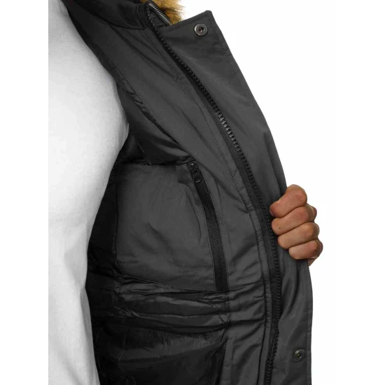 Bomber stila tumši pelēka vīriešu jaka Lemor JS/201901