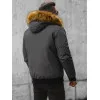 Bomber stila tumši pelēka vīriešu jaka Lemor JS/201901