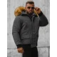 Bomber stila tumši pelēka vīriešu jaka Lemor JS/201901