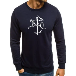 Tumši zils džemperis ar Vytis stilu