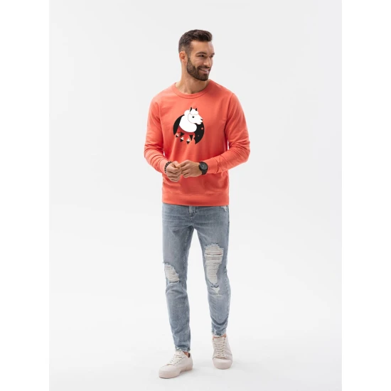 Koraļļu krāsas džemperis Lama B1153 Premium