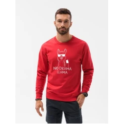 Sarkans džemperis No drama Lama