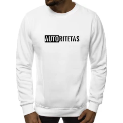 Baltas vyriškas džemperis "Autoritetas"