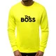 Neondzeltens vīriešu džemperis The boss
