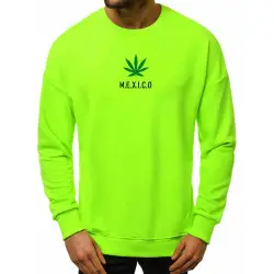 Vīriešu neonzaļš stilīgs džemperis Mexico