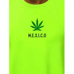 Vīriešu neonzaļš stilīgs džemperis Mexico