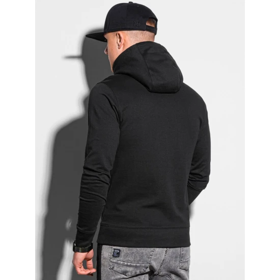 Melns vīriešu džemperis ar kapuci No ProbLlama B1154 Premium