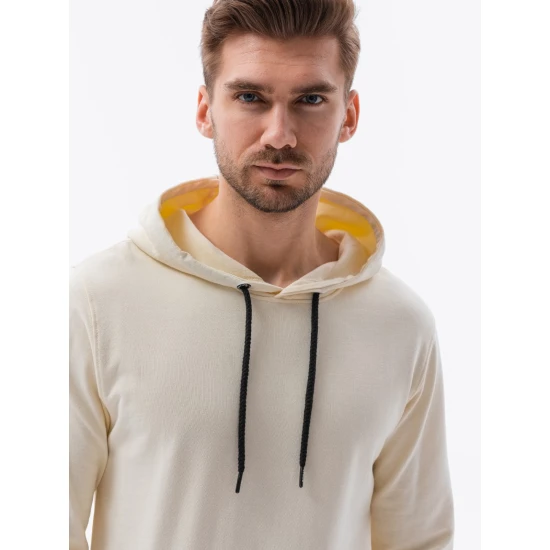 Dzeltenas krāsas džemperis ar kapuci Leko B1154 Premium