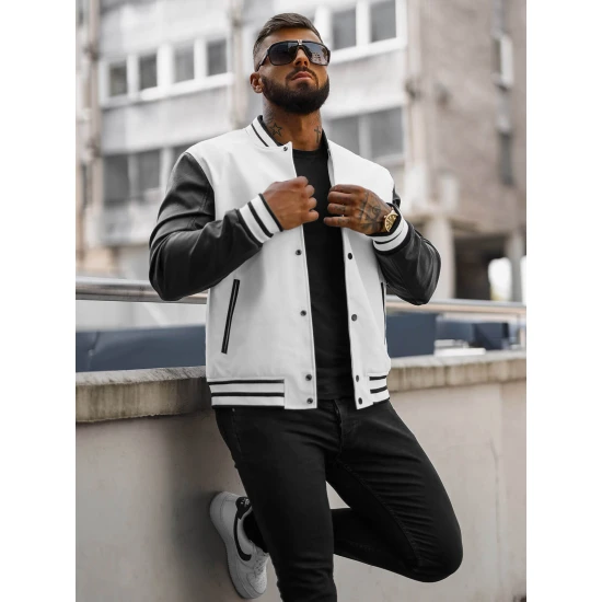 Balta eko ādas jaka Viter JS/11Z8068Z