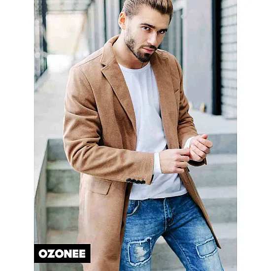 Elegants brūns vīriešu mētelis Sugal JB/1047Z