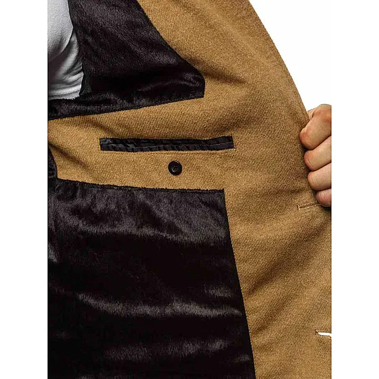 Elegants brūns vīriešu mētelis Sugal JB/1047Z