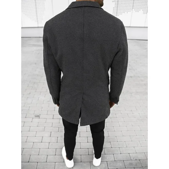 Elegants tumši pelēks vīriešu mētelis Sugal JB/1047Z