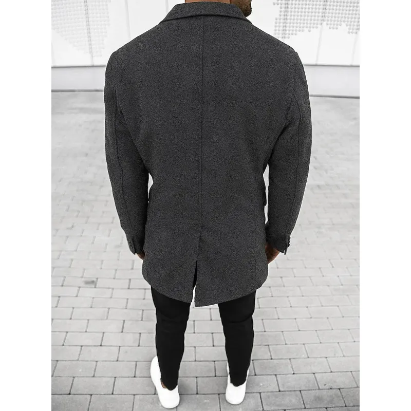 Elegants tumši pelēks vīriešu mētelis Sugal JB/1047Z