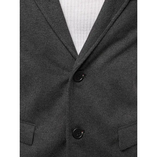 Elegants tumši pelēks vīriešu mētelis Sugal JB/1047Z