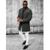 Elegants tumši pelēks vīriešu mētelis Sugal JB/1047Z