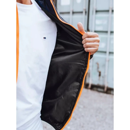 Vīriešu tumši zila jaka ar oranžām detaļām Karen TX3783