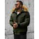 Bomber stila zaļa vīriešu jaka Lemor JS/201901