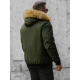 Bomber stila zaļa vīriešu jaka Lemor JS/201901