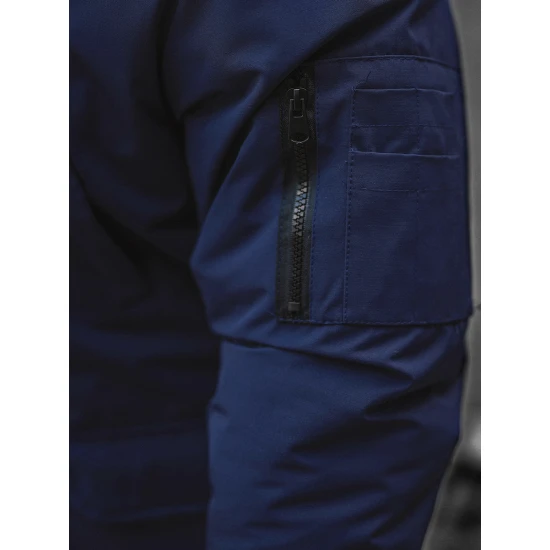 Bomber stila tumši zila vīriešu jaka Lemor JS/201901