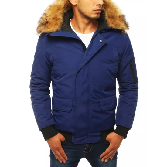 Bomber stila tumši zila vīriešu jaka Lemor JS/201901