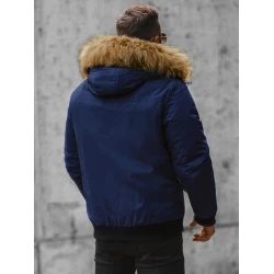 Bomber stila tumši zila vīriešu jaka Lemor