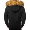 Bomber stila ziemas melna vīriešu jaka Lemor JS/201901