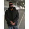 Vīriešu melna ziemas jaka Martim Ziemas jakas