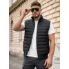 Lider stepēta vīriešu melna veste Vestes