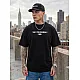 Czarny t-shirt męski o kroju oversize Dreamers Koszulka z napisami
