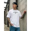 Vīriešu balts oversize t-krekls Dreamers T-krekls ar saukļiem