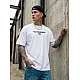 Vīriešu balts oversize t-krekls Dreamers T-krekls ar saukļiem