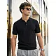 Men's Black Vibe Polo Shirt POLO T-shirt