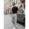 Vīriešu melni T-krekli Comfort Vienkrāsains T-krekls