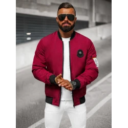 Vīriešu bordo krāsas pavasara jaka Marko