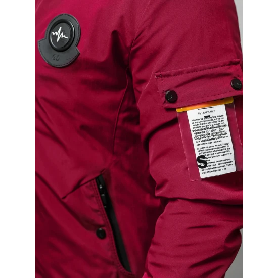 Vīriešu bordo krāsas pavasara jaka Marko JS/84M3037/06