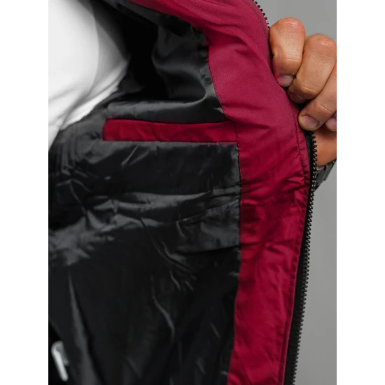 Vīriešu bordo krāsas pavasara jaka Marko JS/84M3037/06