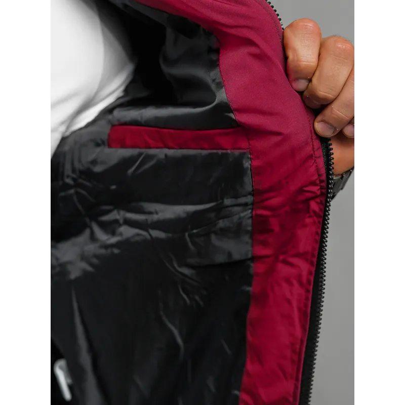 Vīriešu bordo krāsas pavasara jaka Marko JS/84M3037/06