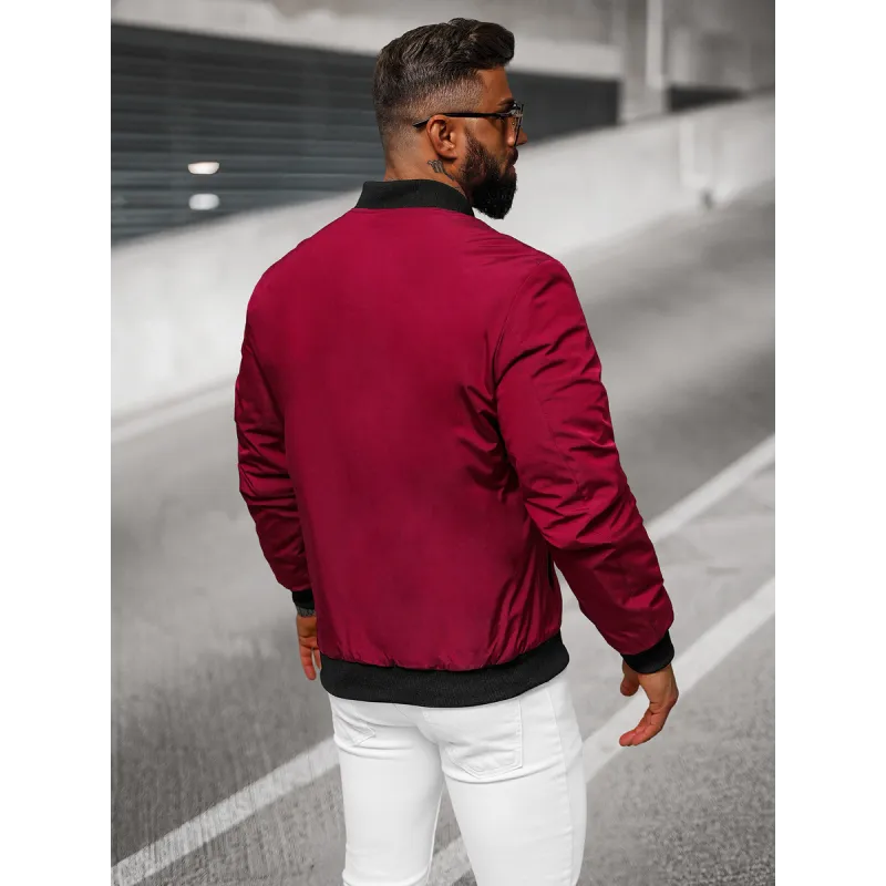 Vīriešu bordo krāsas pavasara jaka Marko JS/84M3037/06