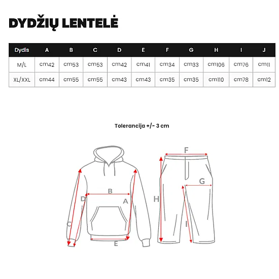 Damski czarny komplet casual Tiny O/XYS3225