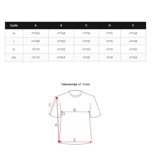 Vīriešu melns T-krekls Sunday O/T139/3Z