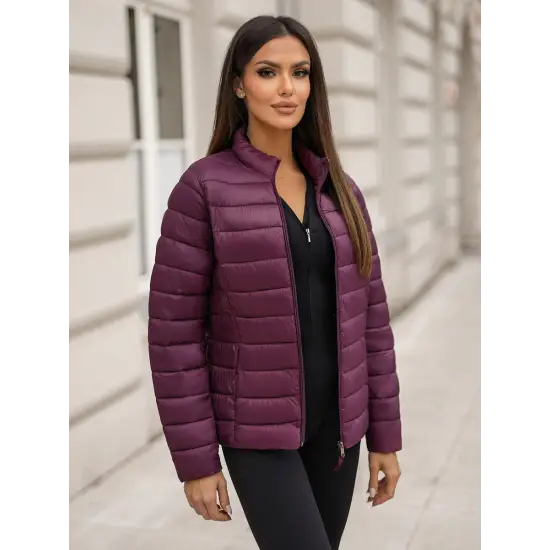 Bordo stepēta jaka Sofia