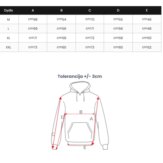 Vīriešu melns džemperis ar kapuci Dani JS/8B1235/3Z