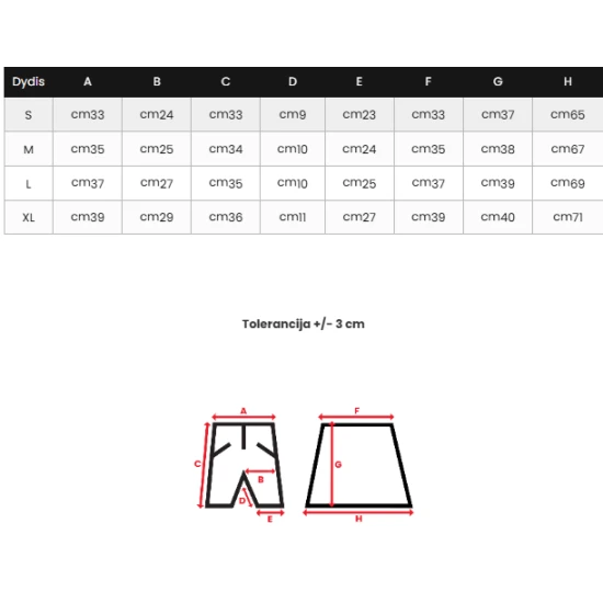Melani sieviešu melns svārki-šorti Melani JS/17K590/3