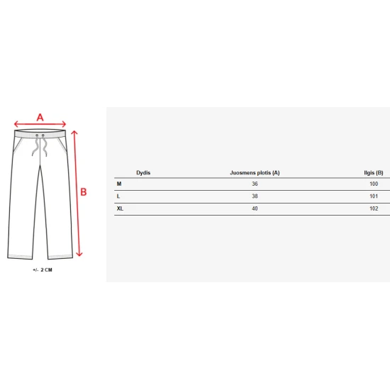 Vīriešu ikdienas bikses Klorun sarkanā krāsā UX4442