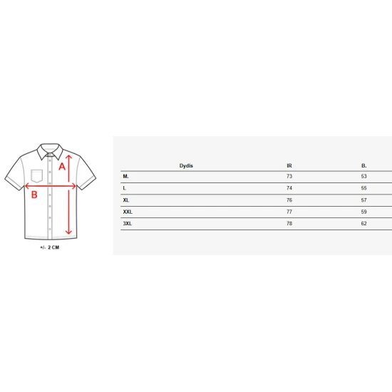 Vīriešu balts krekls ar īsām piedurknēm Ty KX1071