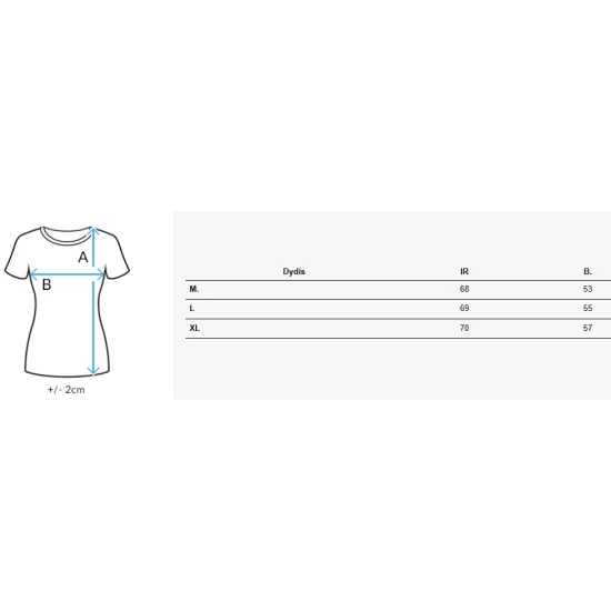 Sieviešu melns T-krekls Swan RY2537