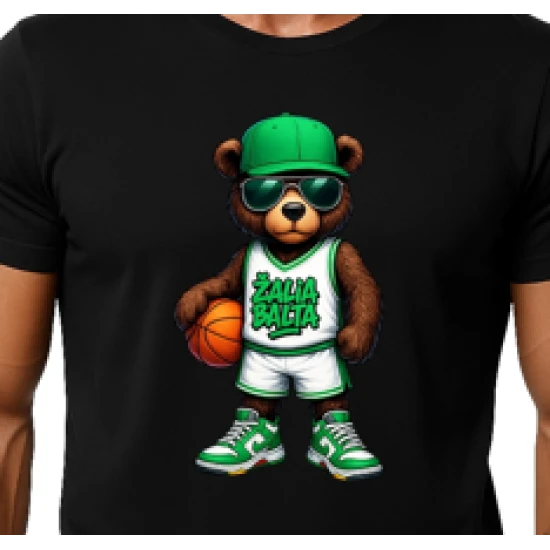 Vīriešu melns T-krekls Coon bez džempera PK4020